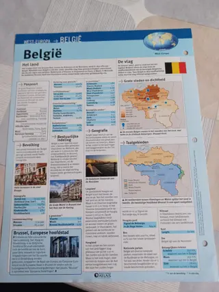 Atlas kaarten 48 stuks in glanzend A4 formaat TOP