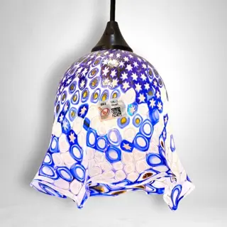 Gabriele Urban - Hanglamp, Blauwe lamp met millefiori