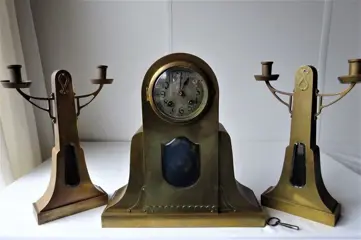 Junghans - Amsterdamse School Klokkenstel met Junghans