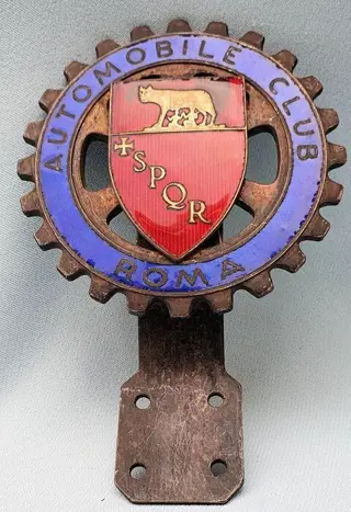 Decoratief object - Automobile Club - SPQR Roma - 1960-1970