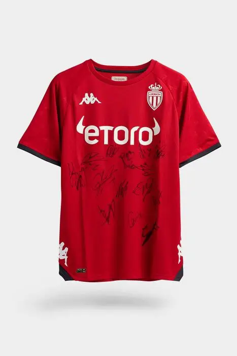 AS Monaco - Trainingsshirt gesigneerd door het team