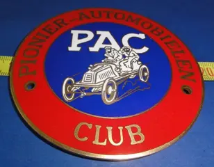 Embleem/mascotte/kenteken - PAC Pionier - Automobielen Club
