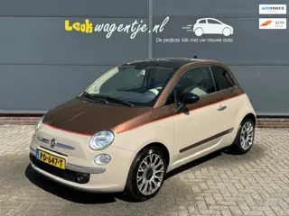 Fiat 500 1.2 Lounge *uniek tweekleurig *pano *airco *16”