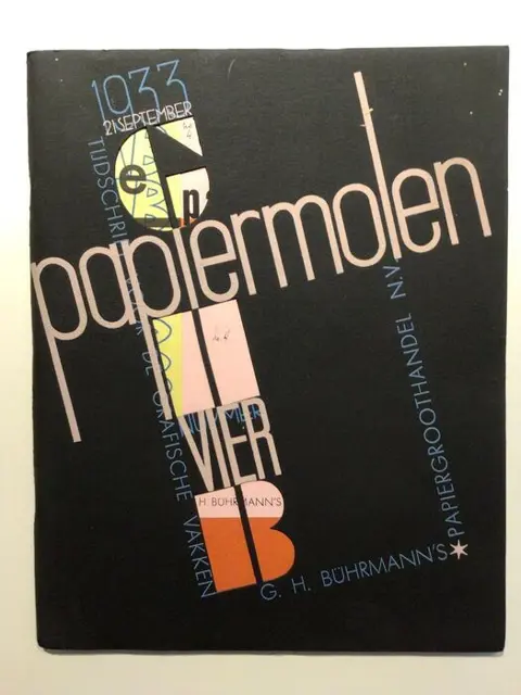 Charles Muratti - De Papiermolen 1933, graphic design -