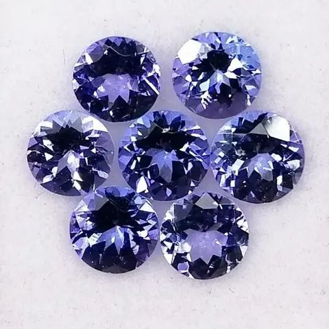 7 pcsTanzaniet - 3.77 ct