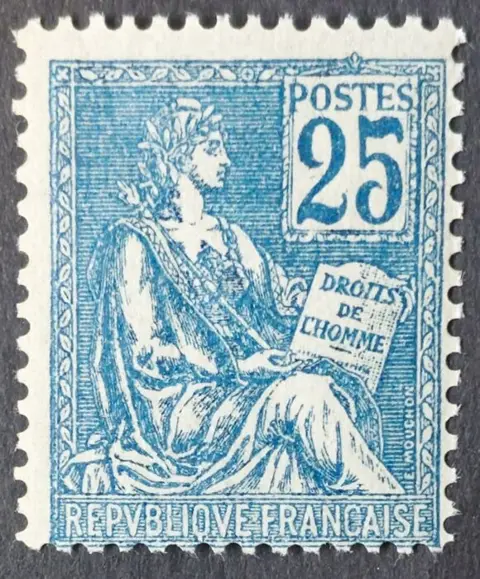 Frankrijk 1900/01 - Mouchon, Type I, 25 cents blue - Yvert 114