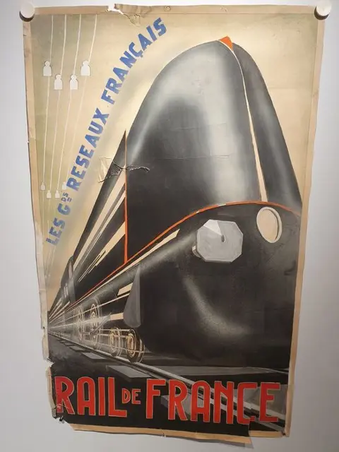A.M Cassandre - Rail de France - Rare poster design from