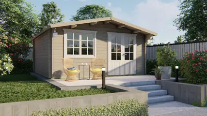 Blokhut - Tuinhuis Salamanca | 34 mm | vuren onbehandeld