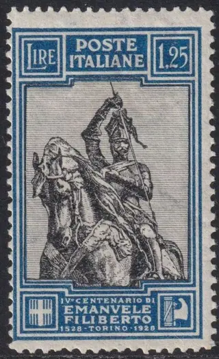 Koninkrijk Italië 1928 - Em. Filiberto 1,25 l. D. 13 3/4 integro raro lusso Certificato - Sassone n.235/I