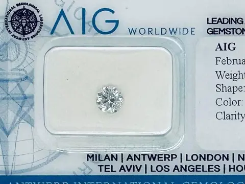 1 pcs Diamant - 0.50 ct - Briljant, Rond - G - SI1