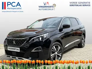 Peugeot 5008 130 Pk Benzine 5-Persoons Luxe Allure Zwart KGJ-73-X * Trekhaak * Navigatie * 1/2 Leder