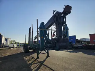 Leonet TB 18 |WOOD TRAILER WITH CRANE| BPW DRUM STEEL SUSPENSION.