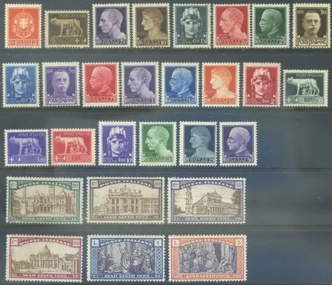 Koninkrijk Italië - ‘Imperiale’ and Holy Year 1925, two sets.