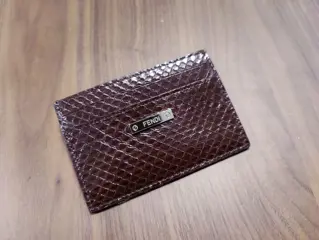 Fendi - 5CC Genuine Snakeskin Cardholder - Made in Italy -
