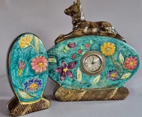 Hubert Bequet - Art-DecoKlok met Vaas (2)