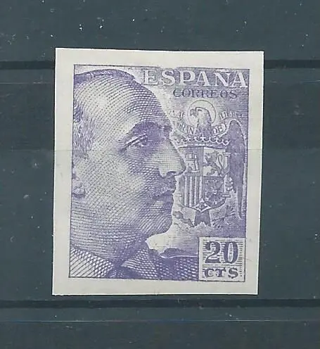 Spanje 1949 - Franco, fine perforation - 20 céntimos imperforated - Edifil nº 1047s