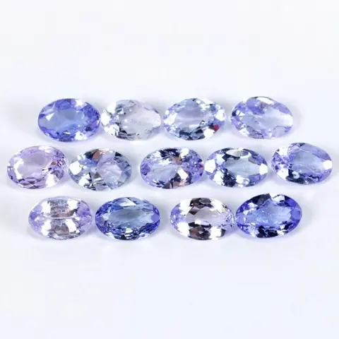 13 pcs- Geen reserve - Tanzaniet - 5.21 ct