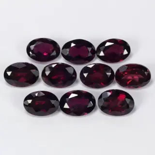 10 pcs Geen reserve - paars Granaat - 10.55 ct