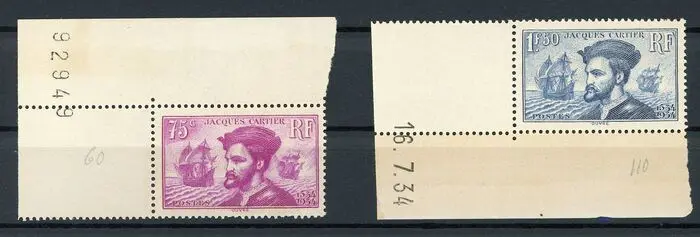Frankrijk 1932 - Pair of Cartier, quote: €310 - Yvert n°296/297