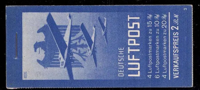 Duitse Rijk 1931 - 1931 airmail stamp booklet with no. “3”, MNH, flawless - Michel MH 20.1