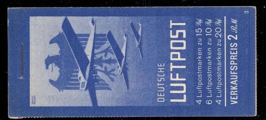 Duitse Rijk 1931 - 1931 airmail stamp booklet with no. “3”, MNH, flawless - Michel MH 20.1