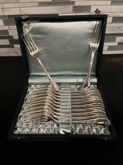 Christofle - Vorken (12) - Art Nouveau - Verzilverd - Marly