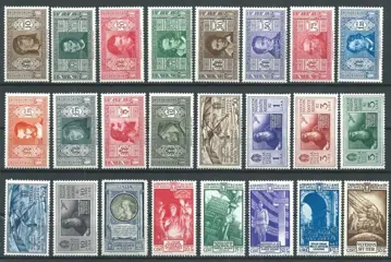 Koninkrijk Italië 1932/1935 - Dante Alighieri + Militia 4th issue, in complete sets, - Sassone NN.303/314 + A26/A31 + A41 + 380/383 + A89