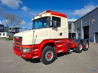 Scania T144-460 / 6X4 / RETARDER / 2XBIG AXLE / HYDRAULICS / FULL STEEL / DRUM BRAKES / ONLY:450014 