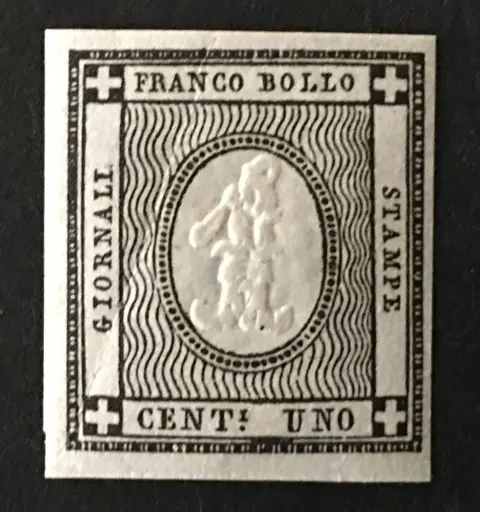 Koninkrijk Italië - 1 cent nero intenso - Sassone n. 19e