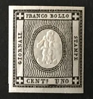 Koninkrijk Italië - 1 cent nero intenso - Sassone n. 19e