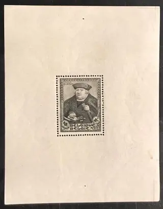 België 1935 - Wereldtentoonstelling Brussel - Francois de Tassis "Zonder stempel in rand"- Blok 4A - POSTFRIS - OBP BL4A