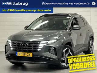 Hyundai Tucson 1.6 T-GDI HEV Premium Sky TREKHAAK 1650 KG TREKGEWICHT! | PANORAMADAK | LEDER | BOMVO