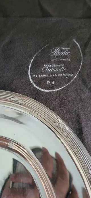 Christofle - Ovale schaal of bord (1) - verzilverd