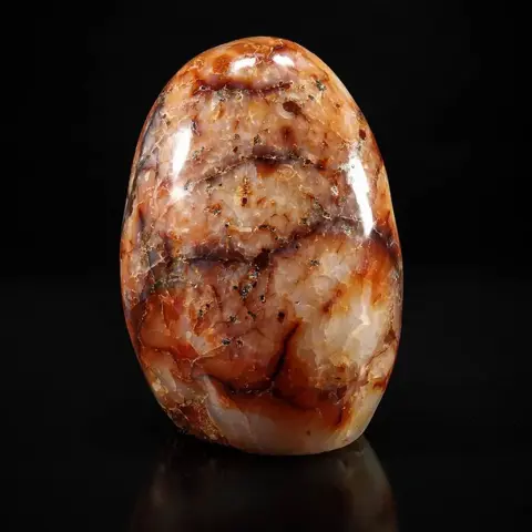 Schitterend corniola mineraal (rode agaat) Vrije vorm -