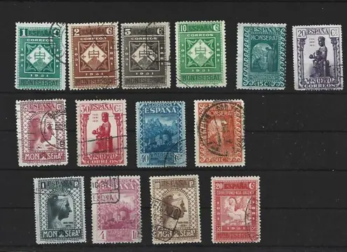 Spanje 1931 - Monastery of Montserrat. Complete set - Edifil 636/49