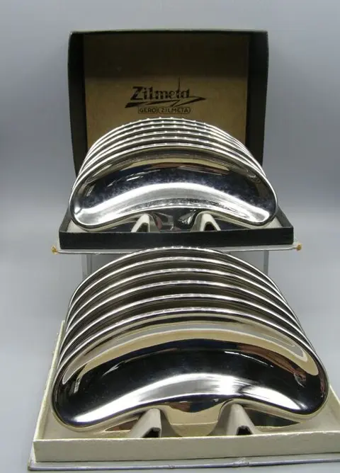 GERO - Visgraat bakjes - Verzilverd - Zilmeta