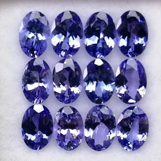 12 pcsTanzaniet - 5.78 ct