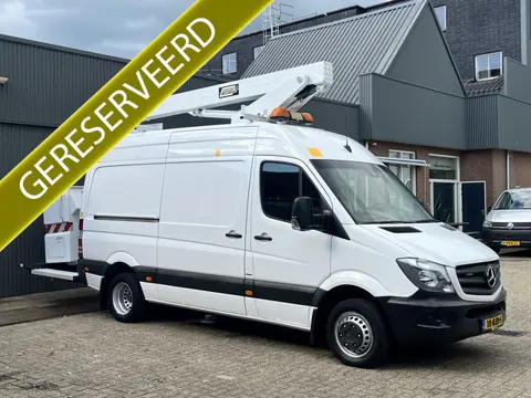 Mercedes-Benz Sprinter 516 160pk Hoogwerker 14 meter Euro 6 Pto Omvormer Verkeersbord Bedieningspane