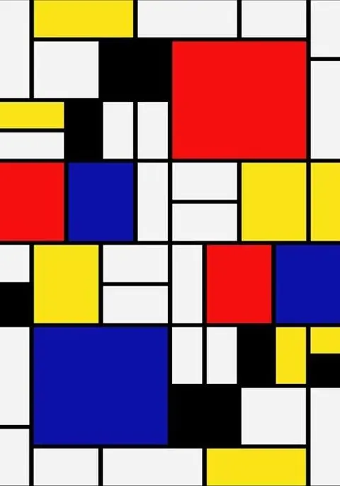 Mondrian(after) - Abstracto Geometrico - Mural Big Size XXL