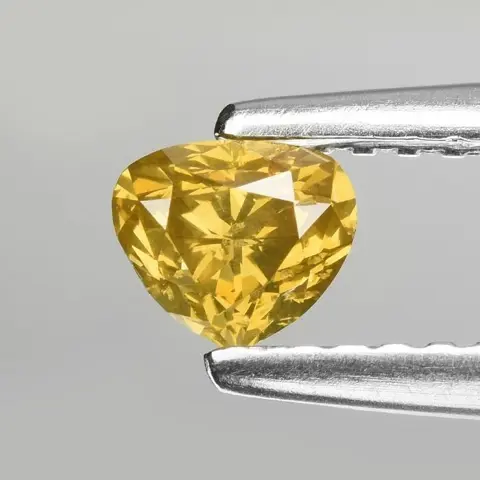 Diamanten - 0.40 ct - Peer - I1- Fancy Yellow-Brown -