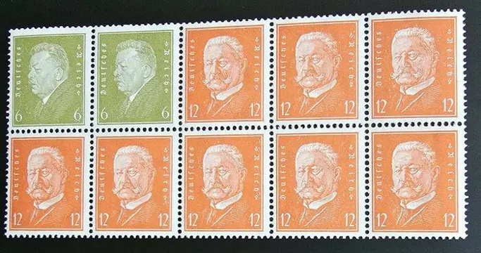 Duitse Rijk 1932 - German Reich 1932 booklet sheet 62 without margin, MNH - Michel MiNr. HBL 62 (Markenheftchen 26)