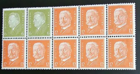 Duitse Rijk 1932 - German Reich 1932 booklet sheet 62 without margin, MNH - Michel MiNr. HBL 62 (Markenheftchen 26)