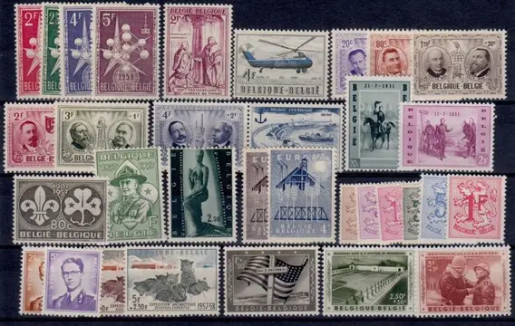 België 1957 - Volledig jaar - OBP 1008/1045 + BL 31