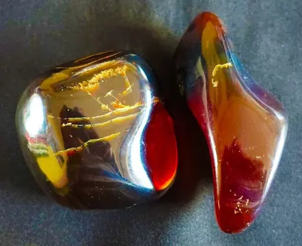 Geen reserveprijs! - Amber donkerblauw en paars