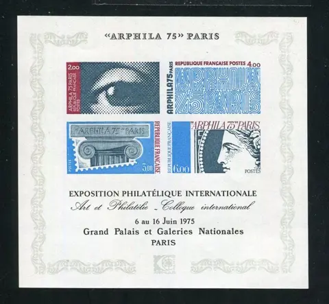 Frankrijk 1975 - Rare ARPHILA block, imperforate, mint**