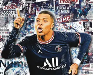 Kylian Mbappé - Kunstwerk