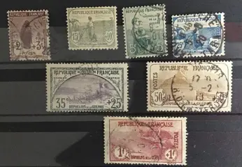 Frankrijk 1917 - Orphans 10% of the rating (€1,000) - YT148 à 154
