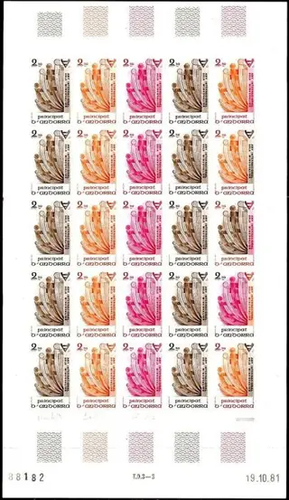 Andorra 1981 - Beautiful and rare Andorra sheet, colour proof, Yvert N°299 year of the disabled