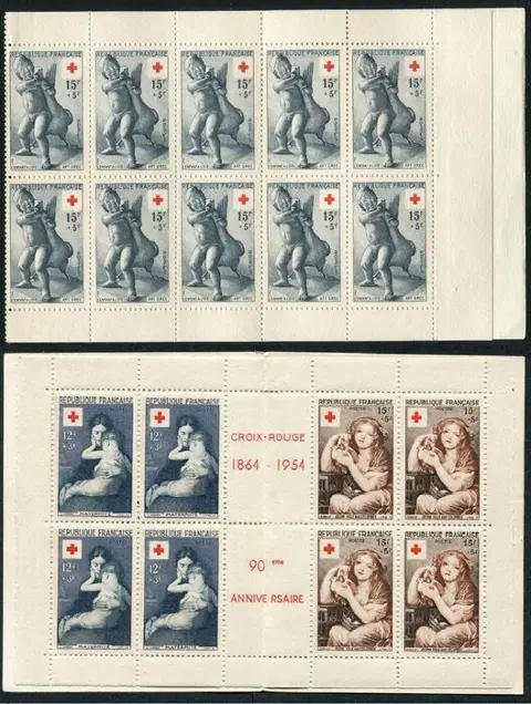 Frankrijk 1954/1955 - Red Cross booklets n° 2003 and 2004 - Yvert&Tellier
