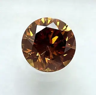 Diamant - 0.29 ct - Briljant - Natural Fancy Intense Orangy